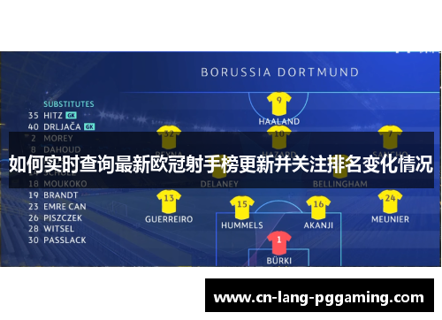 如何实时查询最新欧冠射手榜更新并关注排名变化情况